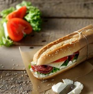 Sandwich soft bread slit with sesame